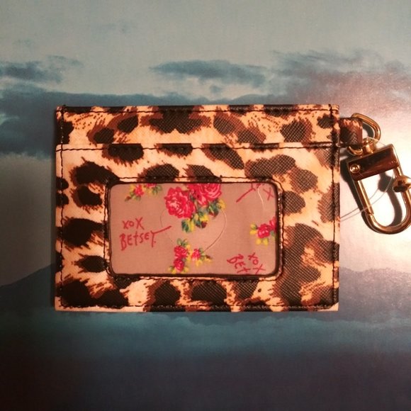 NWT ❤️ Betsey Johnson Leopard Card Case - Picture 3 of 3